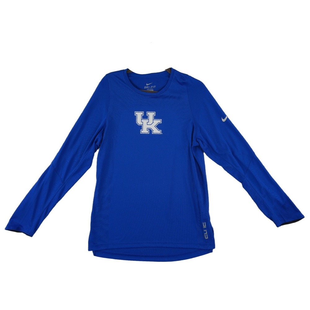 Nike Kentucky Wildcats Dri FIT Shirt Top Men's Size Medium Blue Long Sleeve  UK